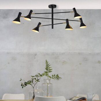 IT'S ABOUT ROMI Izmir stropné svietidlo, čierne, šesť svetiel