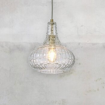 IT'S ABOUT ROMI závesné svetlo Benátky, číre, kvapka, sklo