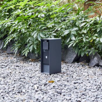 Inteligentný zásuvkový stĺp WLAN 23cm pieskovo sivý Tuya