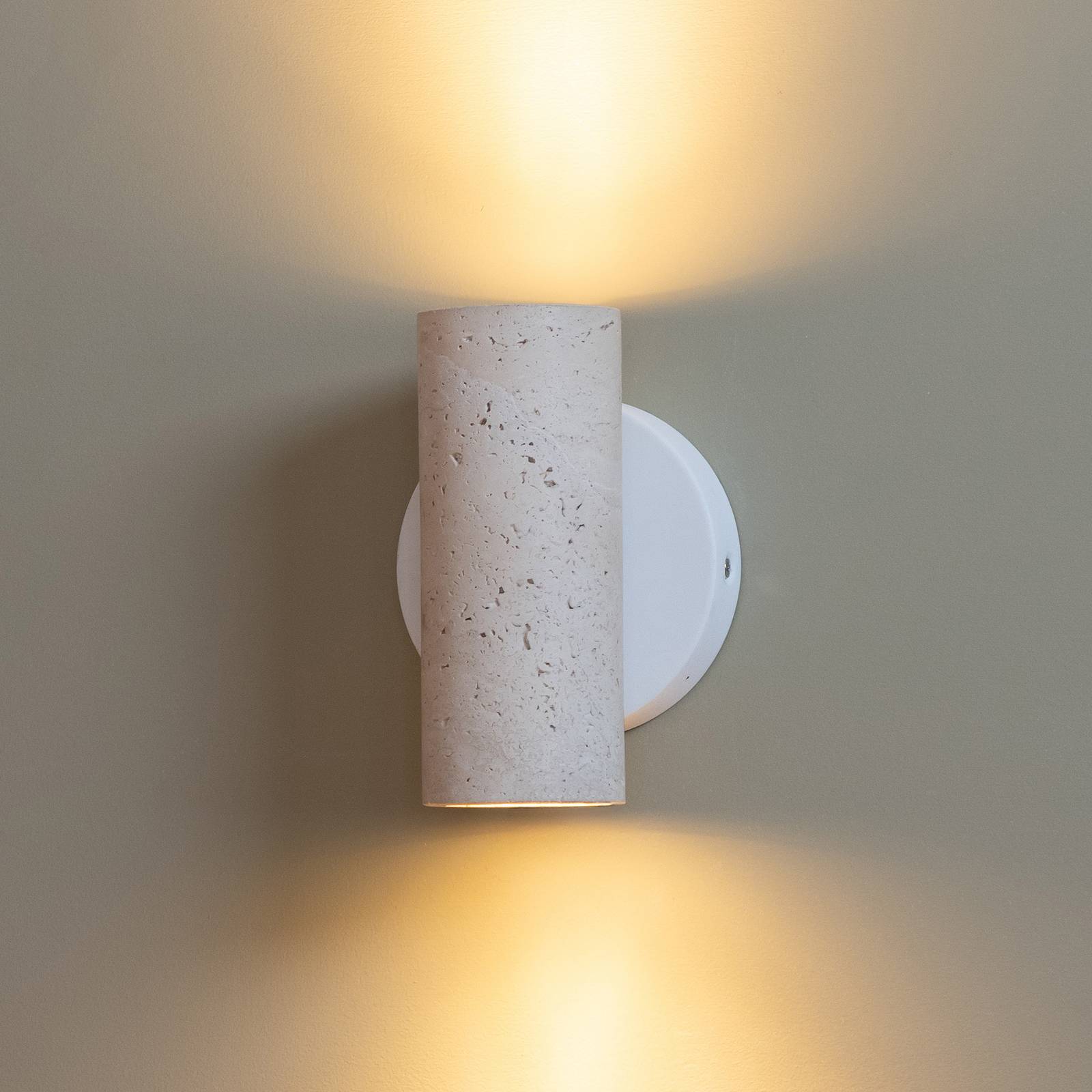 It's about RoMi Nástenné svetlo Tivoli, biela, travertín, zástrčka It's about RoMi Nástenné svetlo Tivoli, biela, travertín, zástrčka