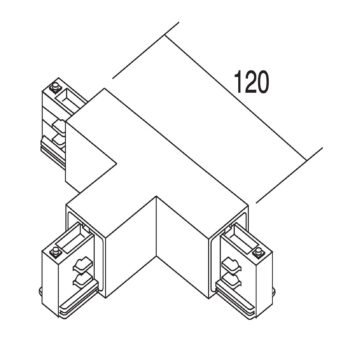 Ivela T-konektor uzemnenia pravý, biely