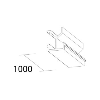 Ivela kryt SQUARE 48 V lišta, biela, dĺžka 100 cm