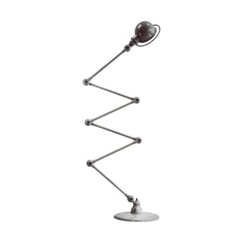 Jieldé Loft D9406 Stojacia lampa 6x40cm, brúsená oceľ