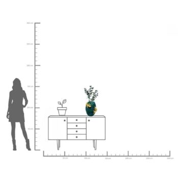 KARE Chameleón Jack Váza na ovocie, zelená/zlatá, polyresin