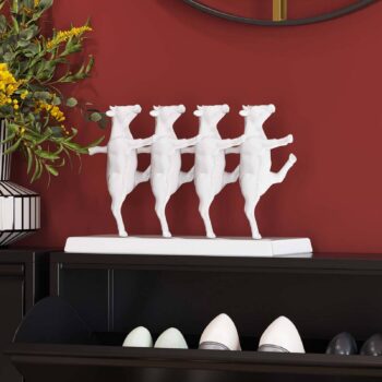 KARE Dekoračná figúrka Tancujúce kravy, biela, polyresin, výška 23 cm