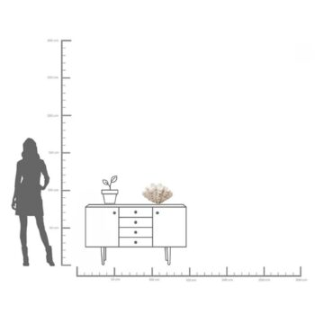 KARE Dekoratívna váza Concha, výška 29 cm, liaty kameň, béžová farba