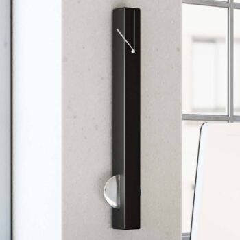 KARE Kyvadlové nástenné hodiny, hliník, čierne