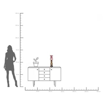 KARE Sviecen Marvelous Duo, výška 49 cm, sklo fialová/sivá