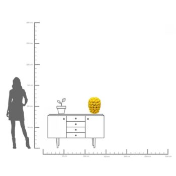 KARE Váza Lemon Juice, výška 40 cm, Ø 31 cm, porcelán, žltá