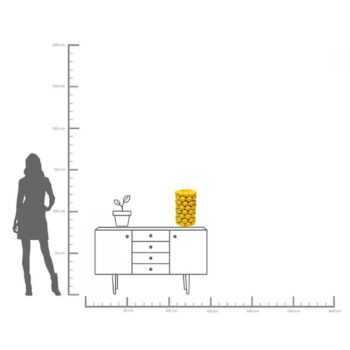 KARE Váza Lemon Juice, výška 43 cm, Ø 26 cm, porcelán, žltá