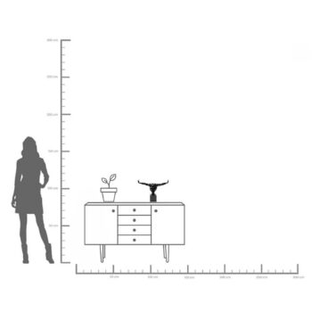 KARE dekoratívny predmet Athlet Black Small, čierna farba, šírka 43 cm