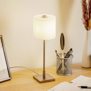 KNAPSTEIN stolná LED lampa MERCY, matný nikel