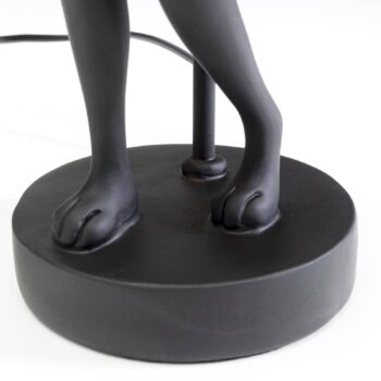 Kare stolová lampa Animal Rabbit, textil, čierna, 50 cm, E14