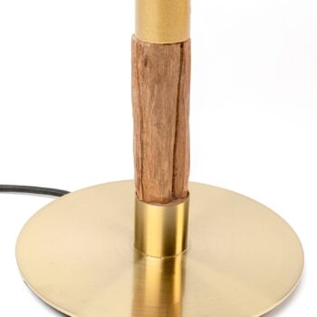 Kare stolová lampa Twig, zelená/zlatá, výška 74 cm, E27