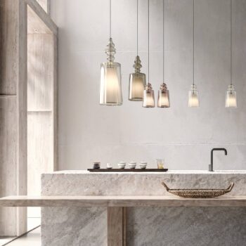 Karman závesné svietidlo Alibaglass Big, transparentné, Ø 24 cm