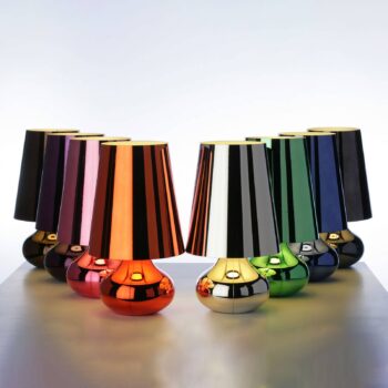 Kartell Cindy stolová LED lampa, modrá metalická