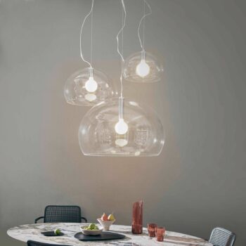 Kartell Small FL/Y závesné LED svetlo, priehľadná