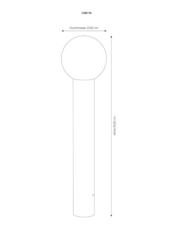 Klasické chodníkové svetlo Kekoa z nehrdzavejúcej ocele