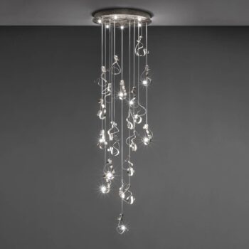 Knikerboker Curve LED svietidlo 20-pl., strieborná