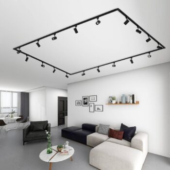 Koľajnicový systém Lindby Linaro, GU10, 18 svetiel, čierny