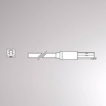 Koncový prívod pre koľajnicový kábel Volare 2 m biely