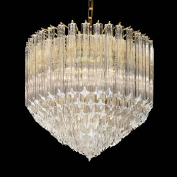 Krištáľové svetlo Pigna 24-karátové pozlátené