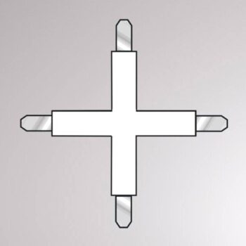 Krížový konektor pre 2-fázovú trať Volare čierny