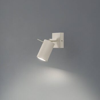 Kruhové nástenné reflektory, béžová farba, projekcia 16 cm, oceľ