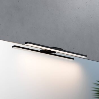 Kúpeľňové nástenné svietidlo LED Modena IP44 čierne, 4 000 K, šírka 40 cm