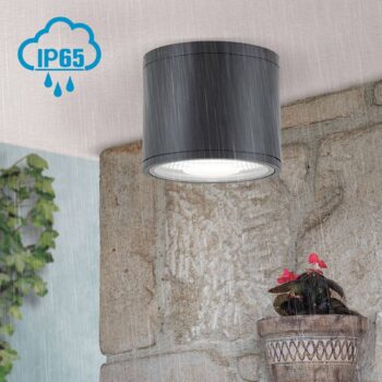 LED bodové svetlá Sputnik IP65 Ø 14,5 cm čierna