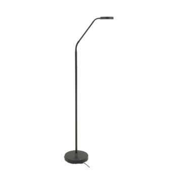 LED dobíjacia stojacia lampa Comfort, čierna 135 cm kovový stmievač CCT