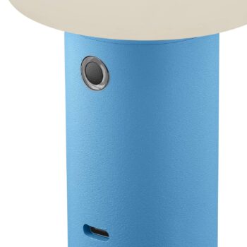 LED dobíjacia stolová lampa Tiny-B, pastelová modrá, výška 13 cm, IP54