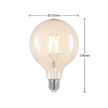 LED filament E27 6W 2700K G125 globe číra 3ks sada