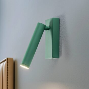 LED nástenné svetlo Rulo, zelené, oceľ, 3000 K