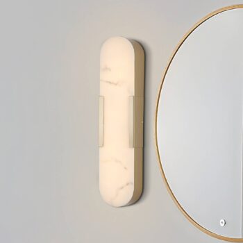 LED nástenné svetlo do kúpeľne Opaline Výška 50 cm zlatá farba kov/živica