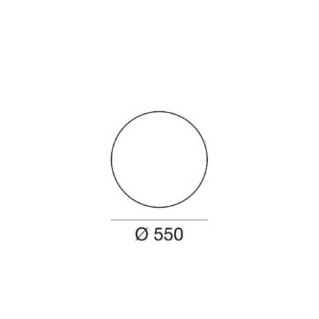 LED podlahové svetlo Oh!, Ø 55 cm, E27, polykarbonát, biela