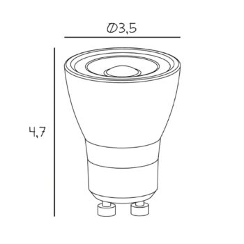 LED reflektor Mini Spot, GU10, 5 W, 3 000 K, stmievateľné
