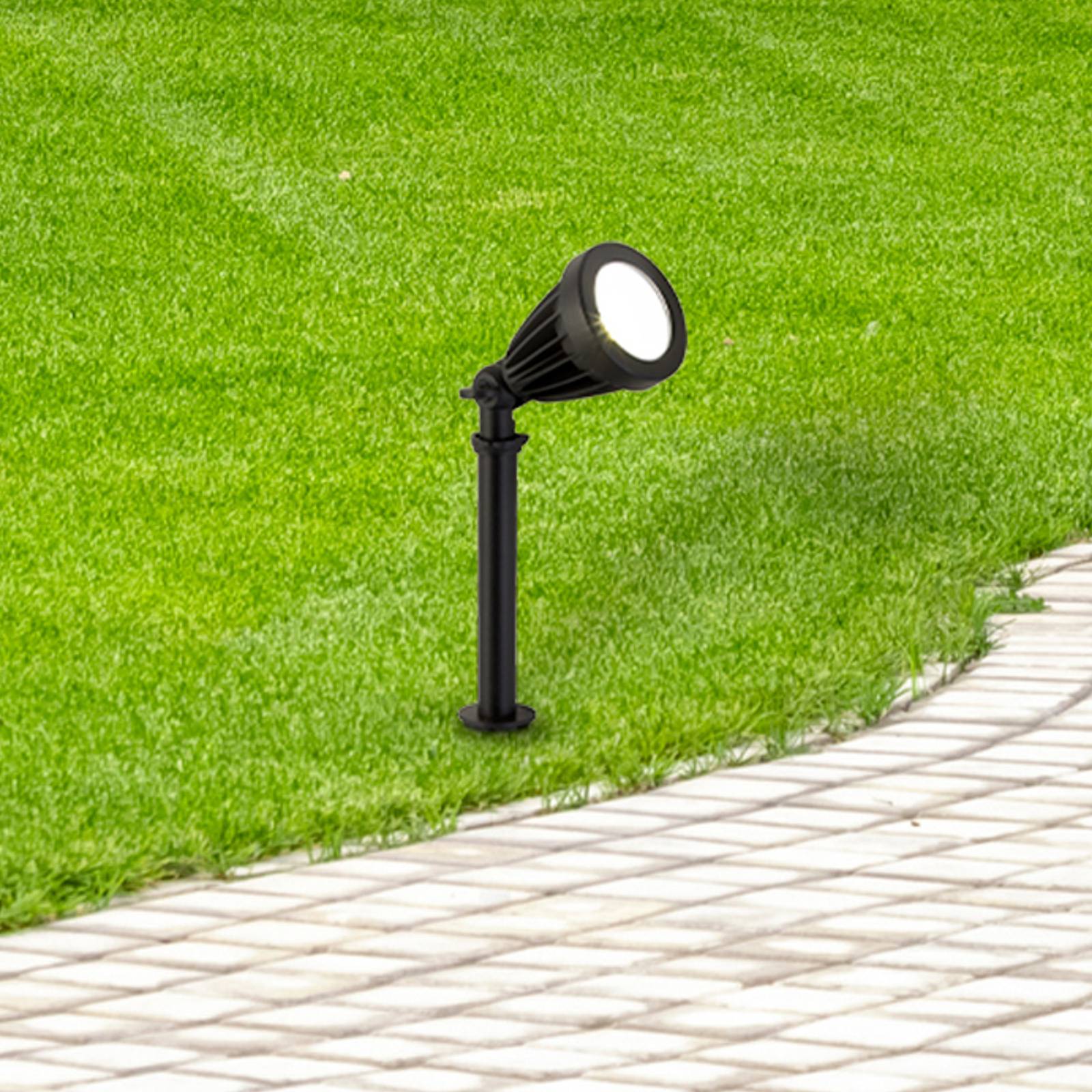 LED reflektor so zemným hrotom Spikey, čierny, kovový, 25 cm, IP54 LED reflektor so zemným hrotom Spikey, čierny, kovový, 25 cm, IP54