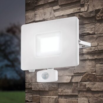 LED reflektor vonkajší Faedo 3, snímač, biely, 50W