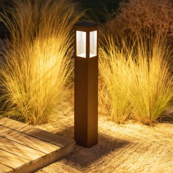 LED solárne cestné svetlo Tradition Sensor Corten 90cm
