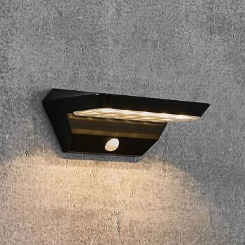 LED solárne nástenné svetlo Agena s pohybovým senzorom