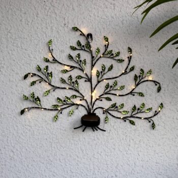 LED solárne nástenné svietidlo Tree of life