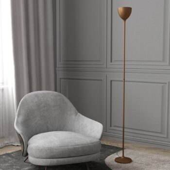 LED stojacia lampa Rotaliana Drink, tmavá bronzová farba