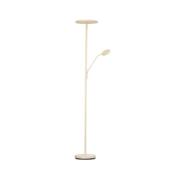 LED stojacia lampa Sorento, výška 182 cm, lampa na citanie, piesková farba