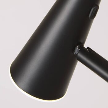 LED stojacia lampa na batérie 10450BK, čierne, výška 151 cm, kov