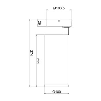 LED stropné bodové svetlá Lucea, nastaviteľné, 30 W čierny