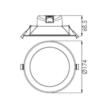 LED stropné svietidlo Acrux, Ø 17 cm, čierne, CCT