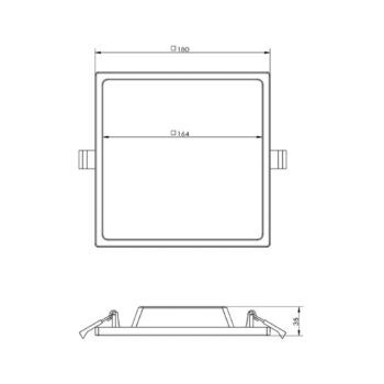 LED stropné svietidlo Alya biele 18x18cm  2 700 K
