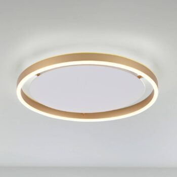LED stropné svietidlo Ritus, Ø 39,3 cm matná mosadz