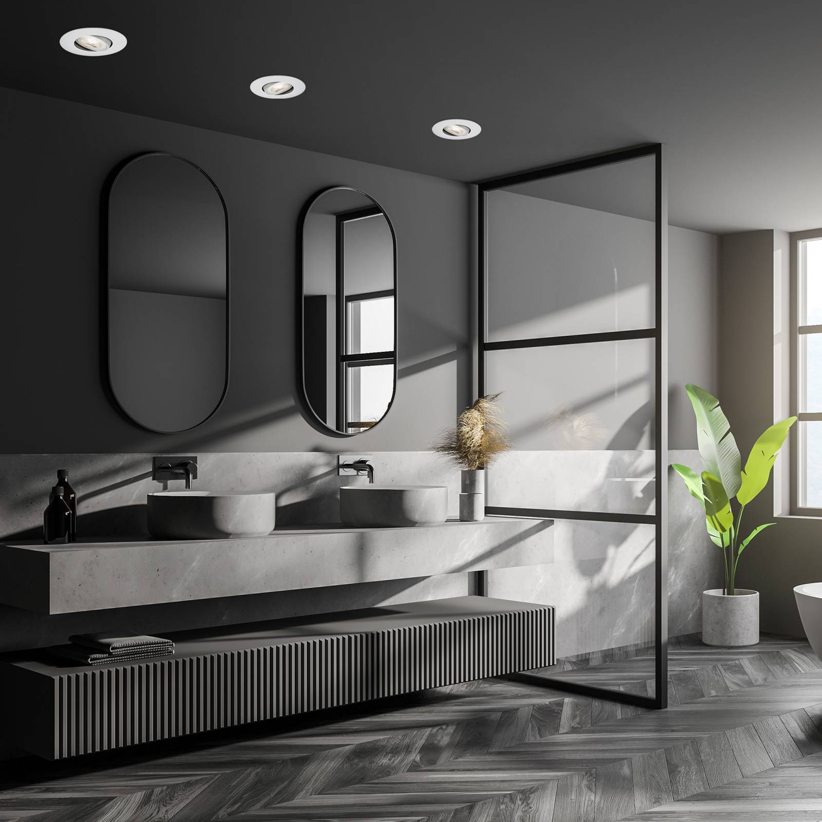 LED svetlo 7602 3ks IP65 3 000 K chróm matná LED svetlo 7602 3ks IP65 3 000 K chróm matná